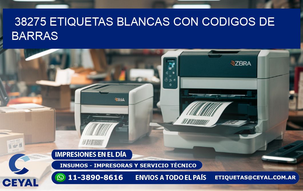 38275 etiquetas blancas con codigos de barras