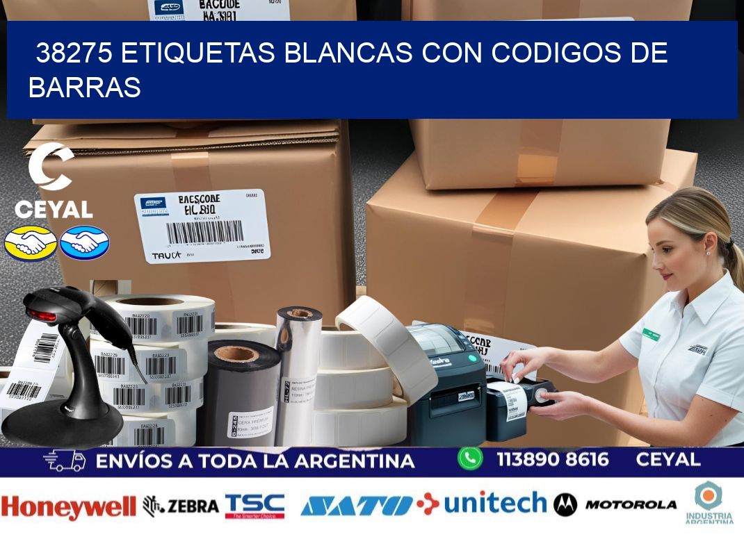 38275 etiquetas blancas con codigos de barras
