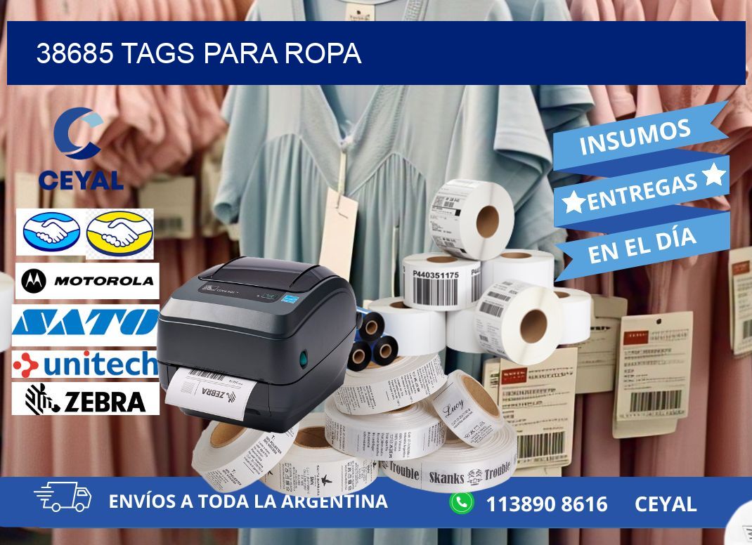 38685 Tags para ropa