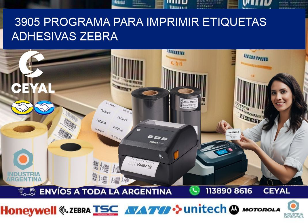 3905 Programa para imprimir etiquetas adhesivas zebra