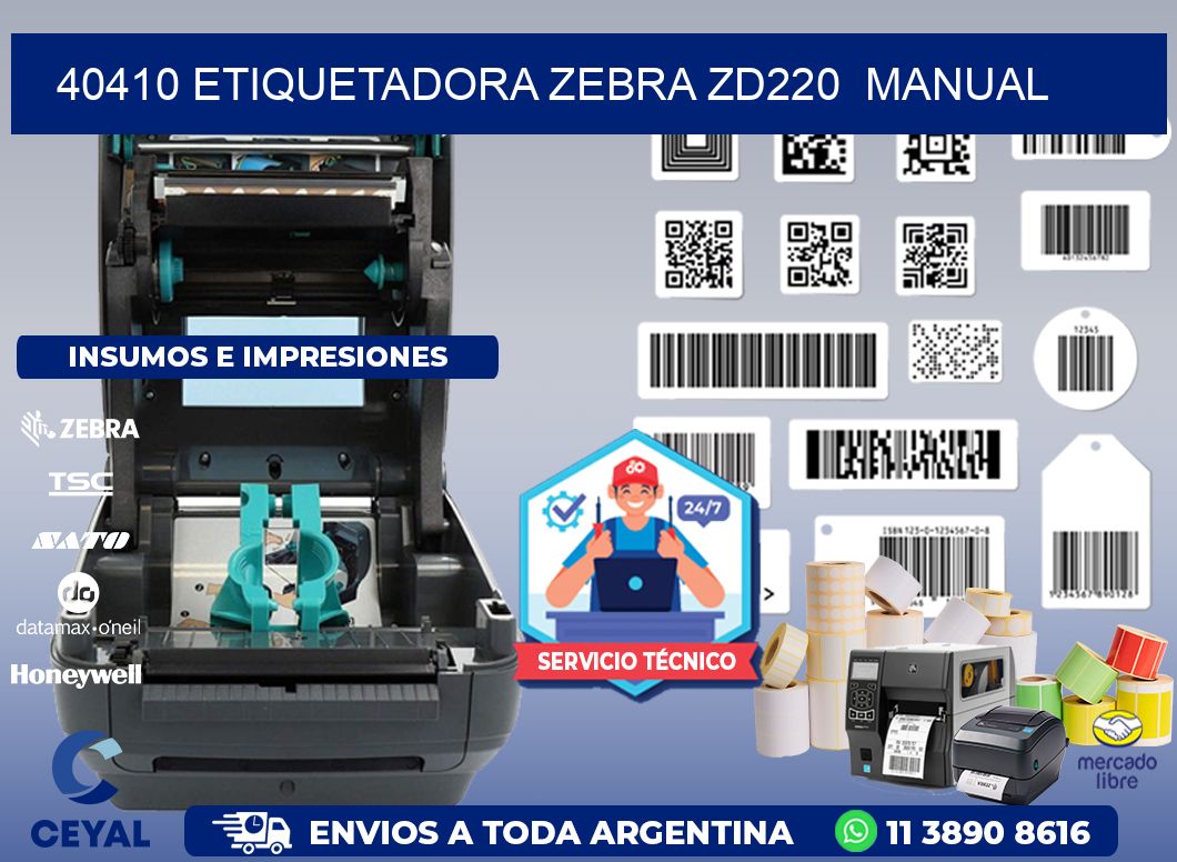 40410 Etiquetadora Zebra ZD220 manual