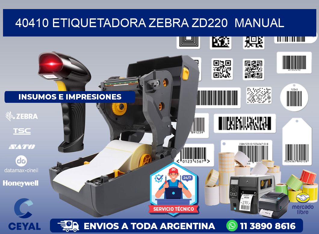 40410 Etiquetadora Zebra ZD220 manual