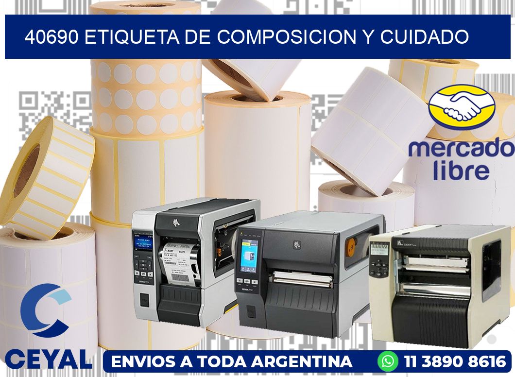 40690 etiqueta de composicion y cuidado