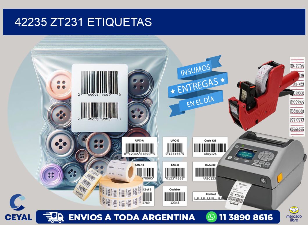 42235 ZT231 etiquetas