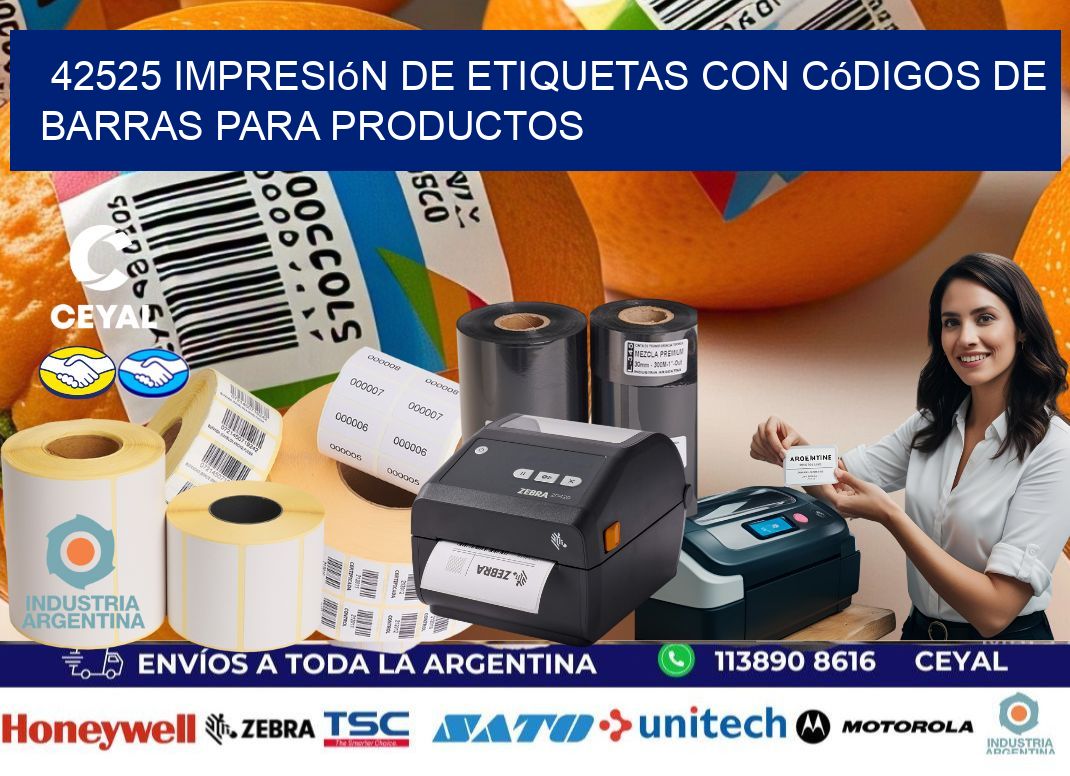 42525 Impresión de etiquetas con códigos de barras para productos