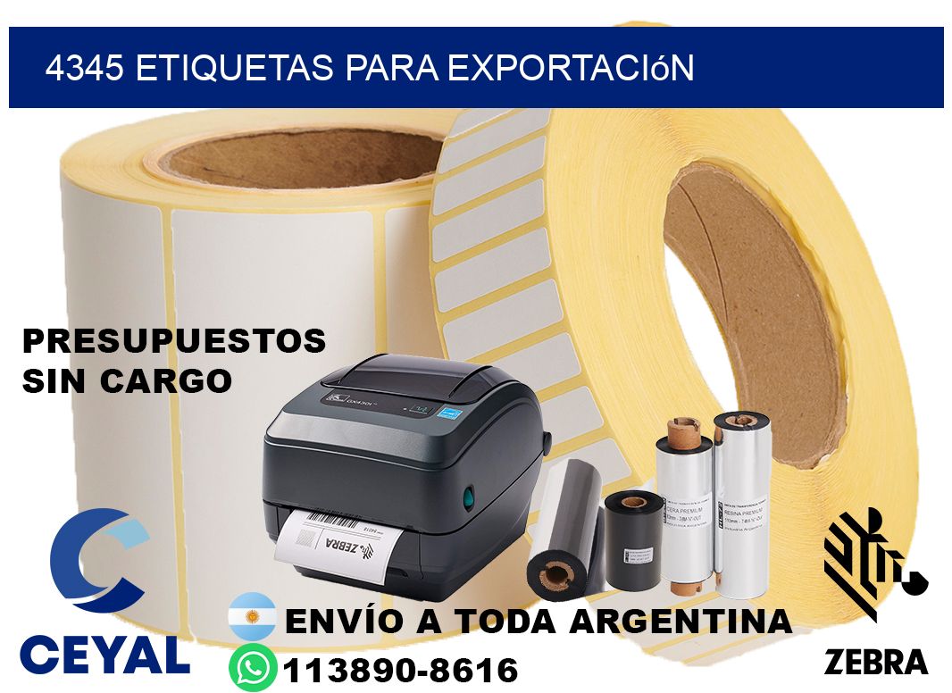 4345 Etiquetas para exportación