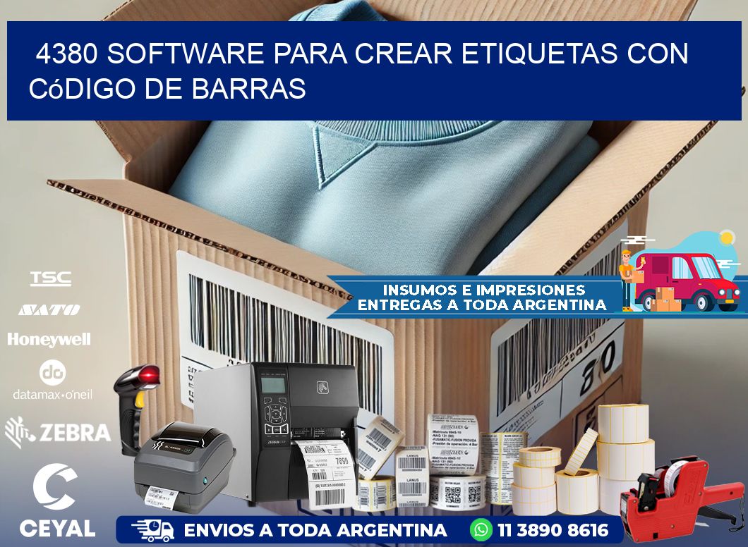 4380 Software para crear etiquetas con código de barras