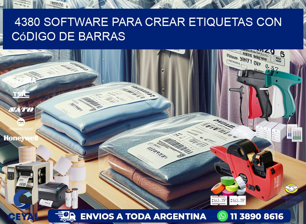 4380 Software para crear etiquetas con código de barras