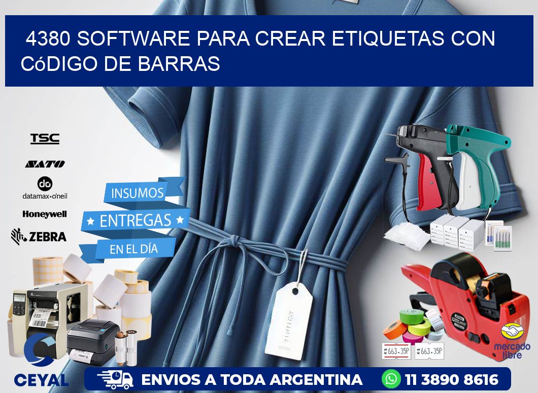 4380 Software para crear etiquetas con código de barras