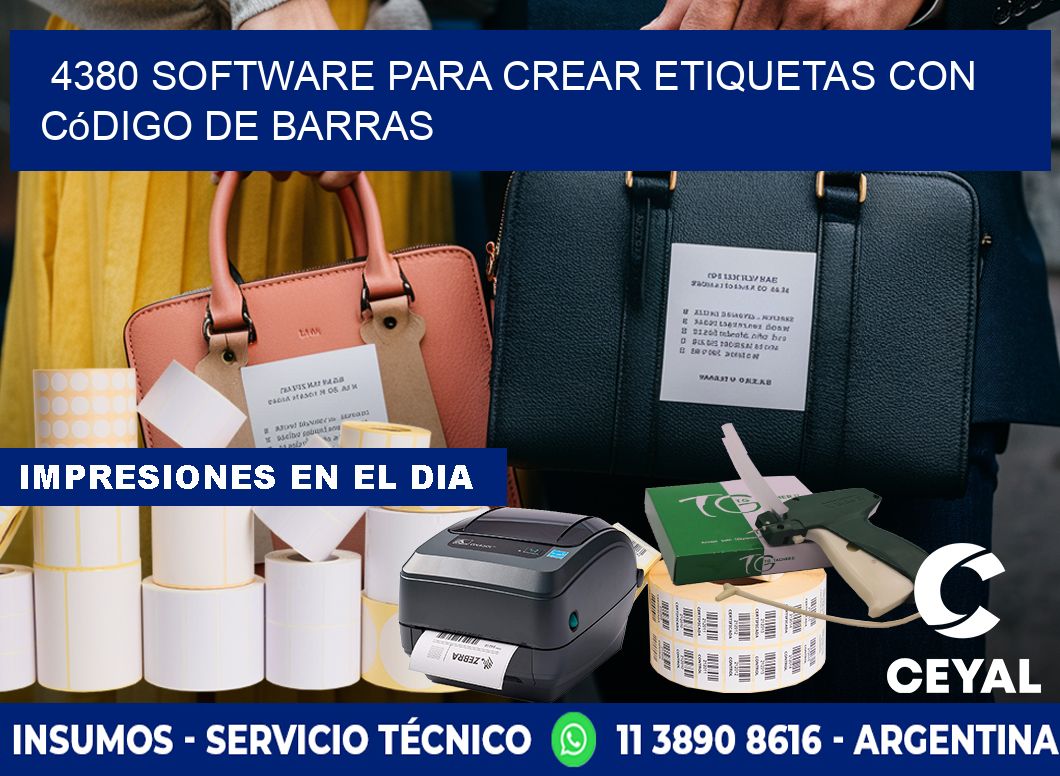 4380 Software para crear etiquetas con código de barras