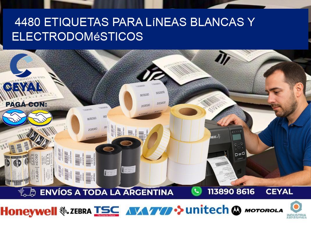 4480 Etiquetas para líneas blancas y electrodomésticos