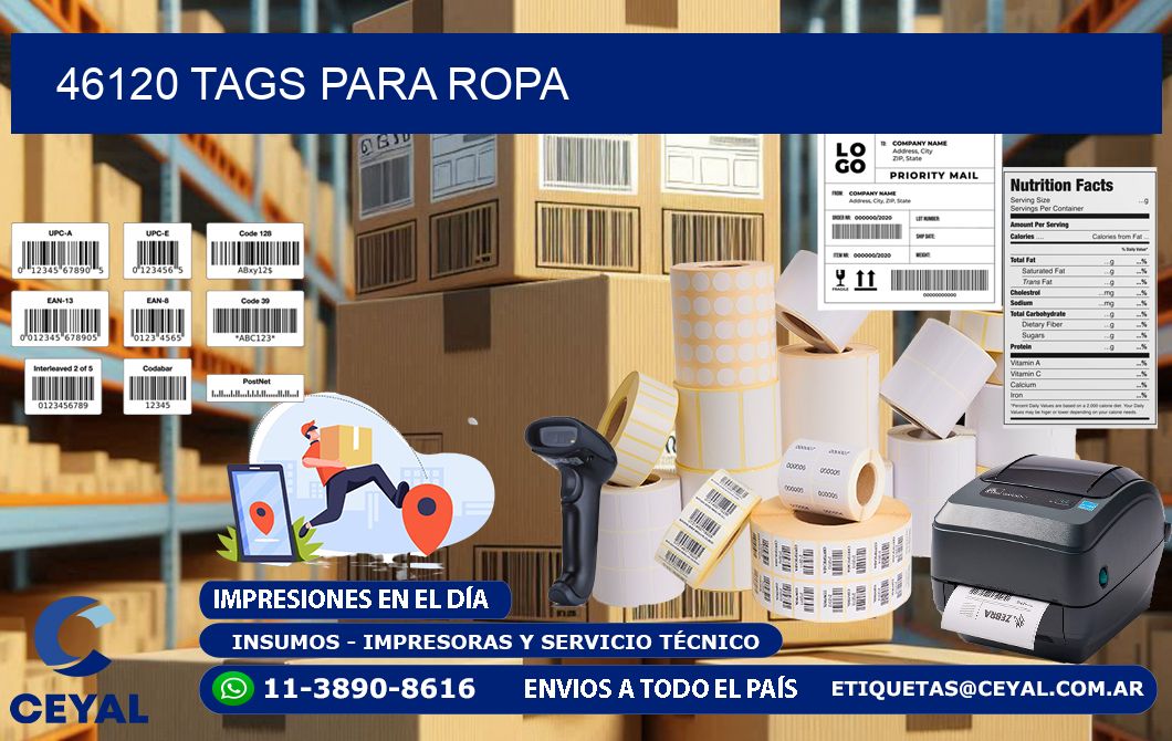 46120 Tags para ropa