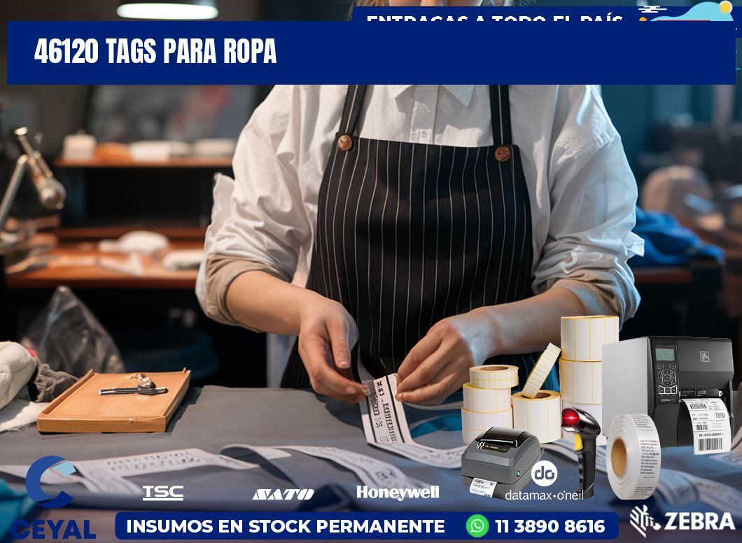 46120 Tags para ropa