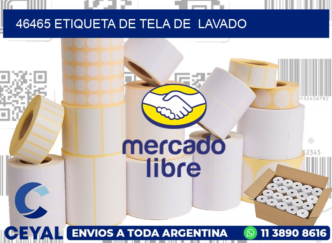 46465 etiqueta de tela de lavado