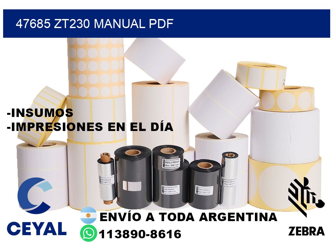 47685 ZT230 manual PDF