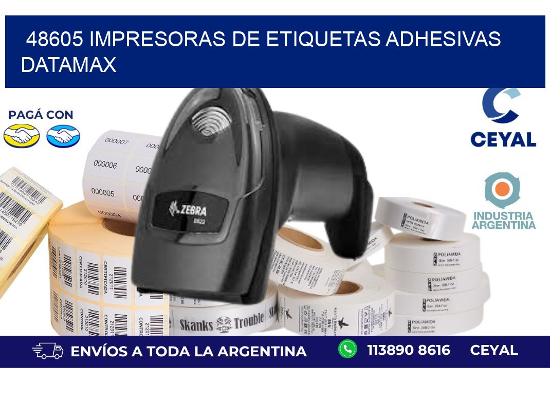 48605 impresoras de etiquetas adhesivas datamax