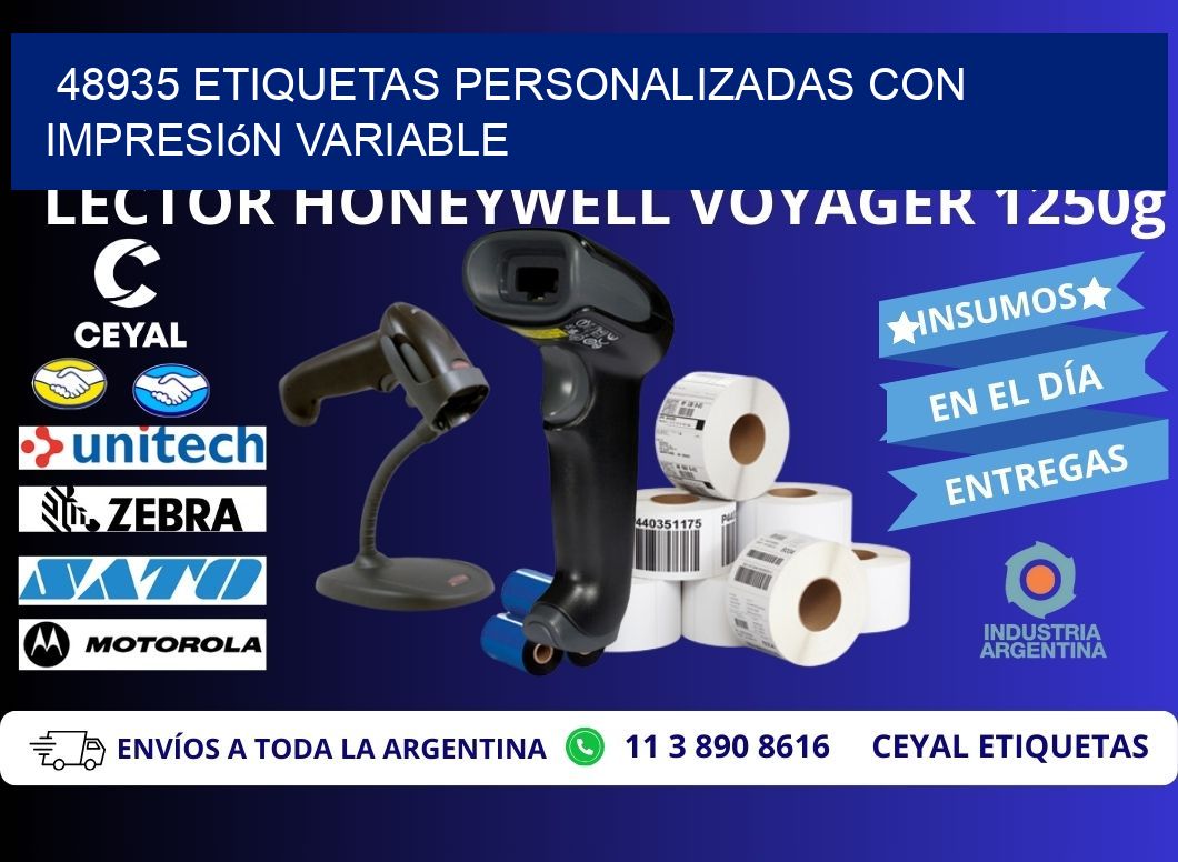 48935 etiquetas personalizadas con impresión variable