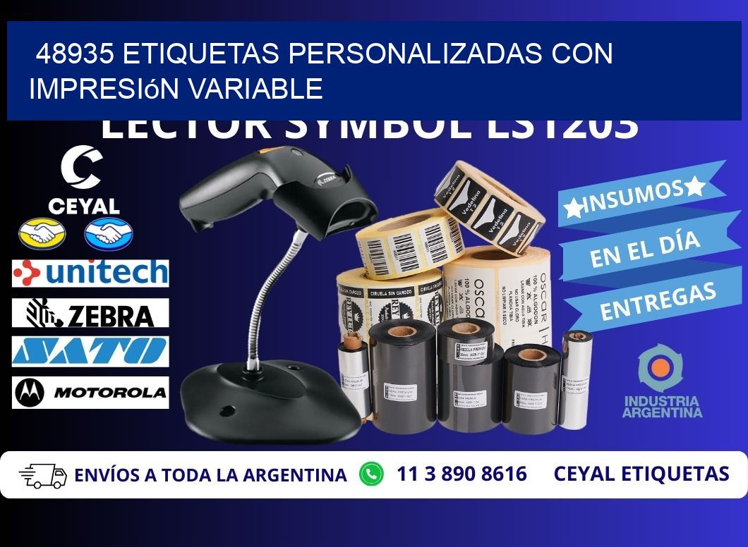 48935 etiquetas personalizadas con impresión variable