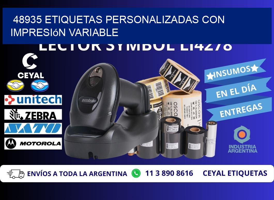 48935 etiquetas personalizadas con impresión variable