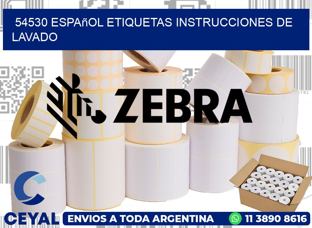 54530 español etiquetas instrucciones de lavado