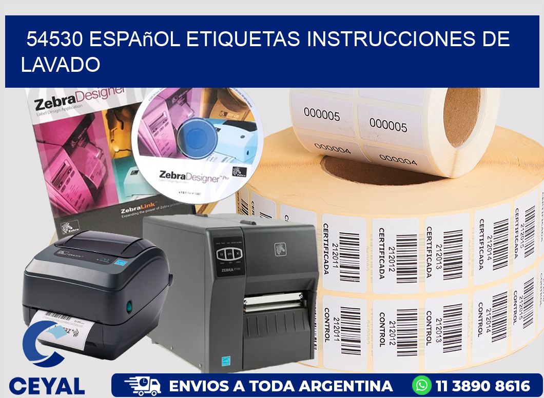 54530 español etiquetas instrucciones de lavado