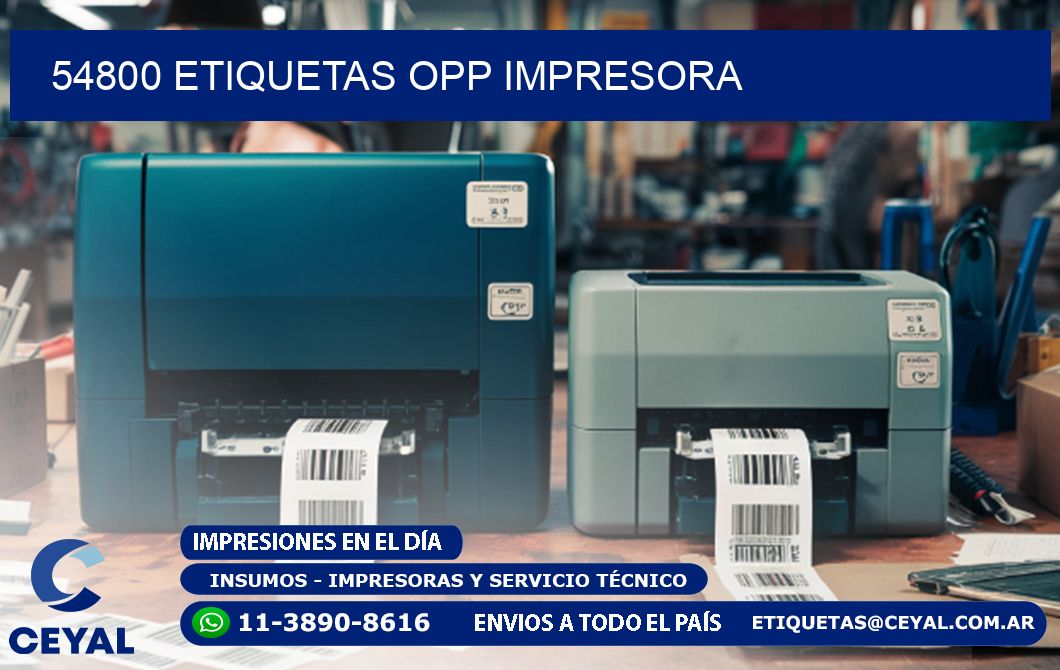 54800 etiquetas opp impresora