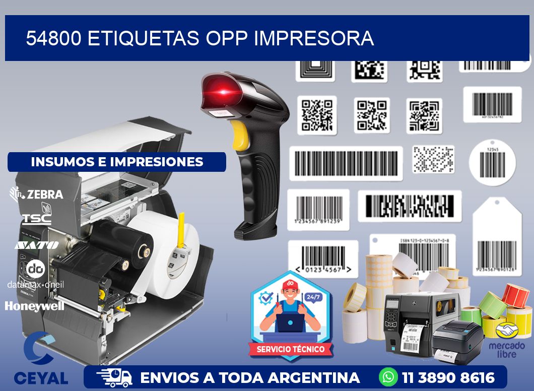 54800 etiquetas opp impresora