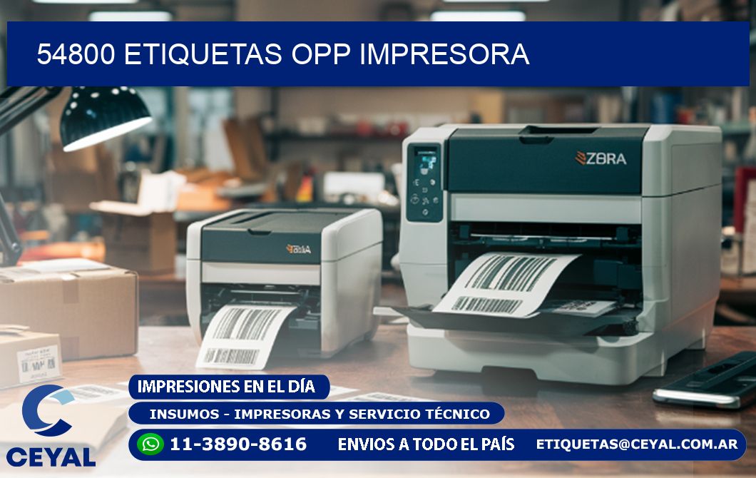 54800 etiquetas opp impresora