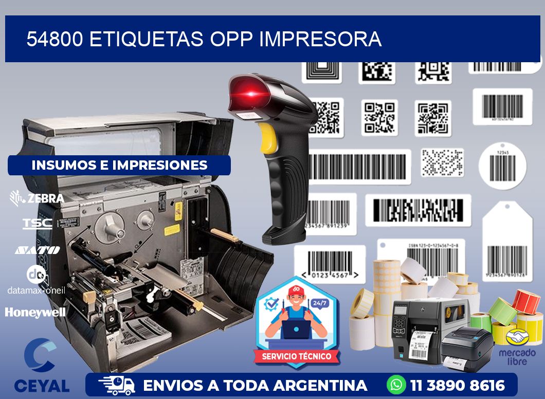 54800 etiquetas opp impresora