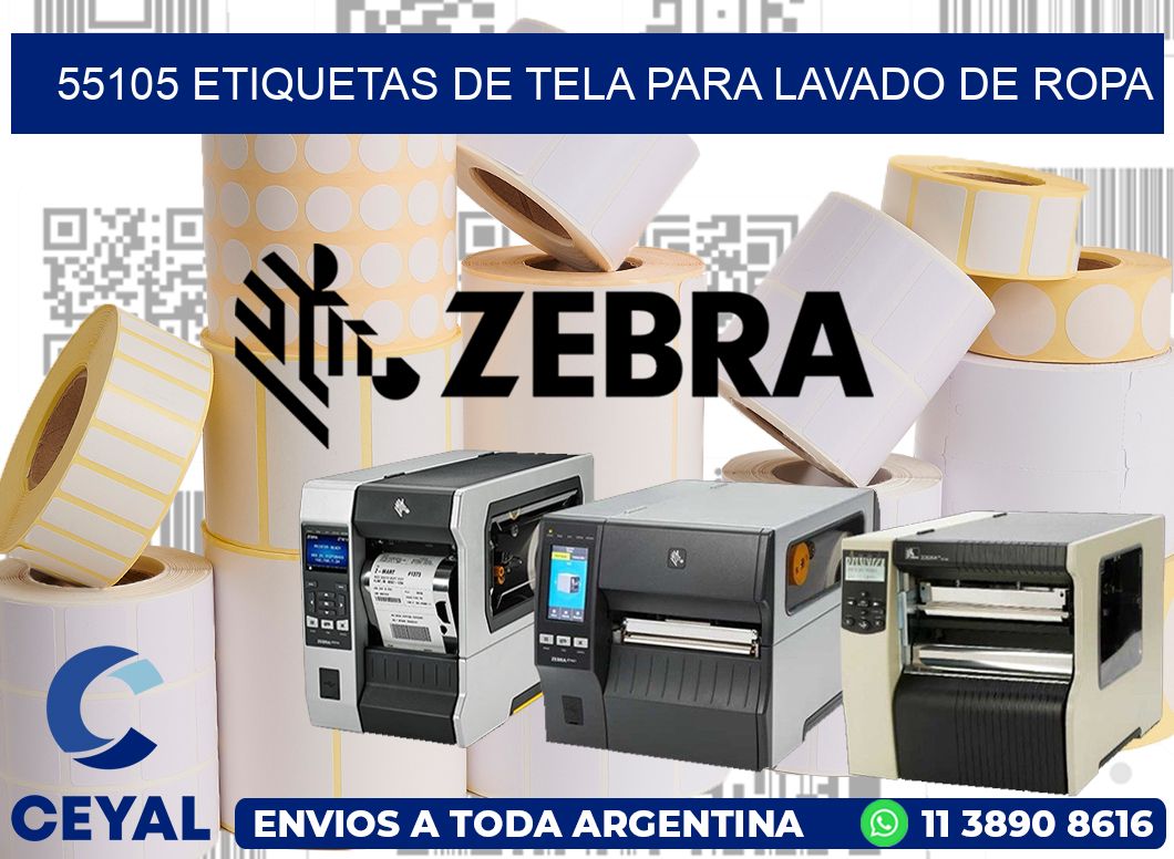 55105 Etiquetas de tela para lavado de ropa