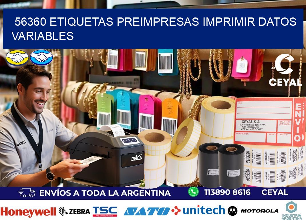 56360 Etiquetas preimpresas imprimir datos variables