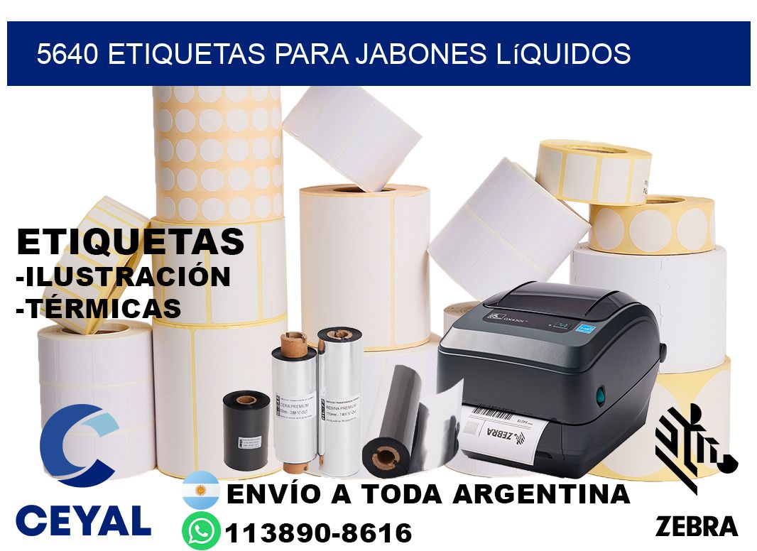 5640 Etiquetas para jabones líquidos