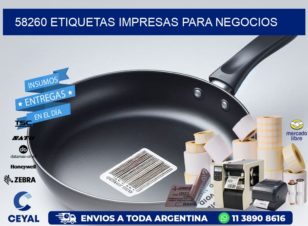 58260 etiquetas impresas para negocios