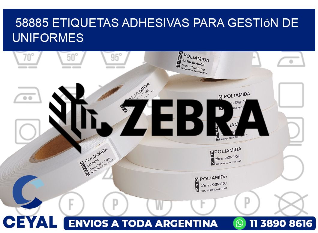 58885 Etiquetas adhesivas para gestión de uniformes