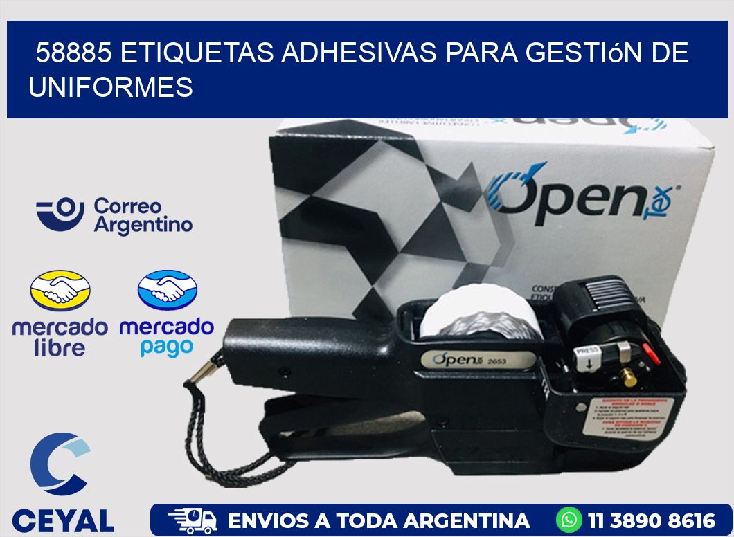 58885 Etiquetas adhesivas para gestión de uniformes
