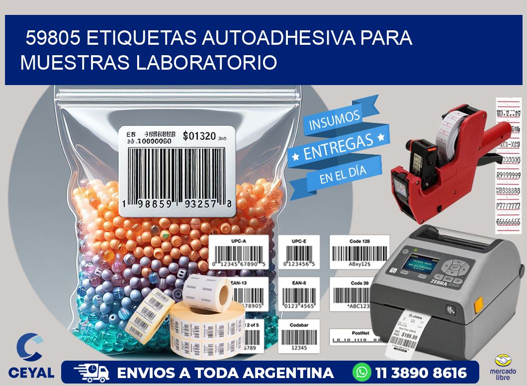 59805 etiquetas autoadhesiva para muestras laboratorio