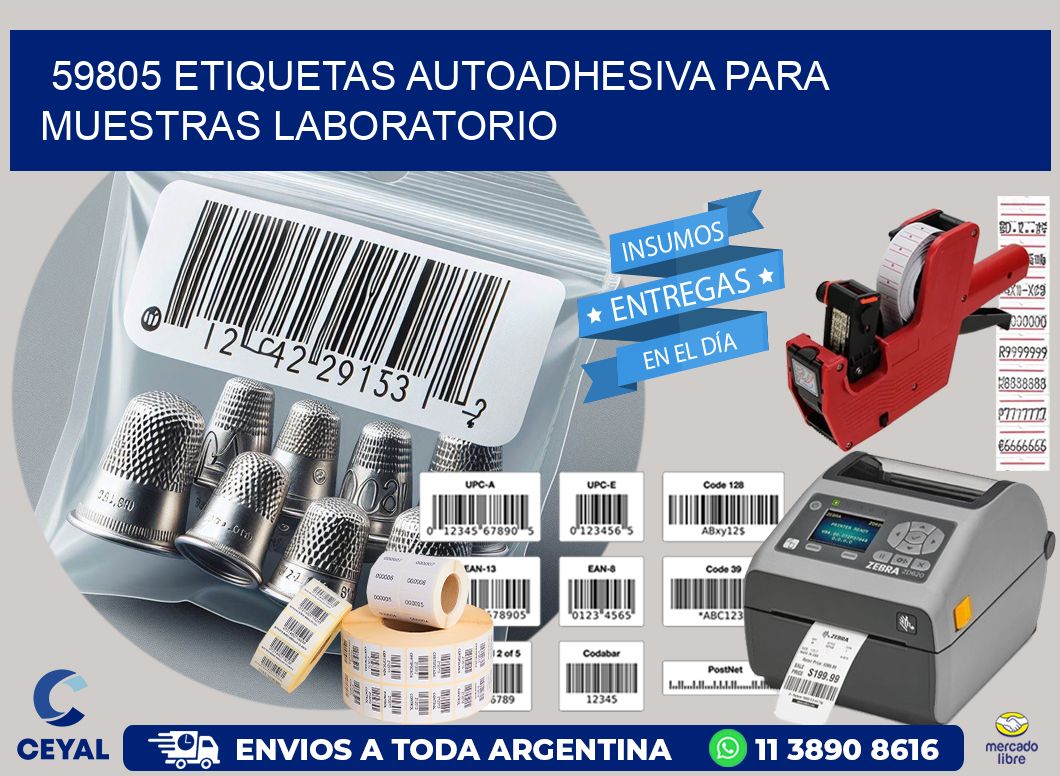 59805 etiquetas autoadhesiva para muestras laboratorio
