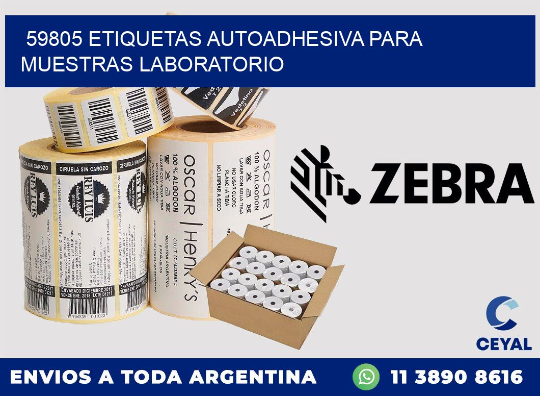 59805 etiquetas autoadhesiva para muestras laboratorio