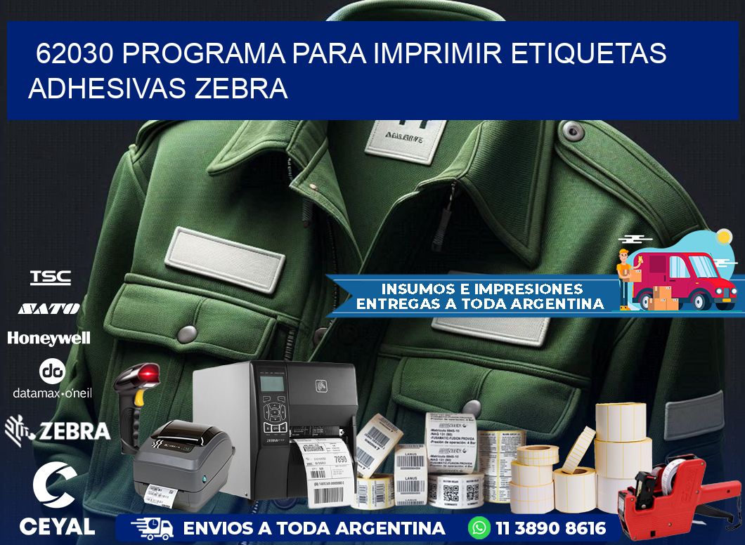 62030 Programa para imprimir etiquetas adhesivas zebra