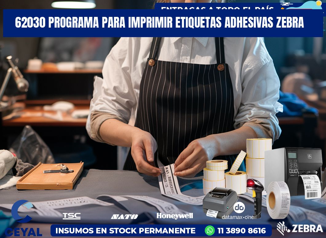 62030 Programa para imprimir etiquetas adhesivas zebra