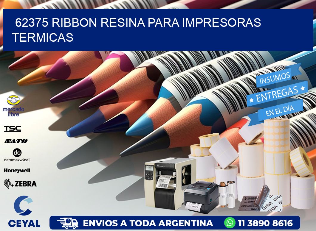 62375 ribbon resina para impresoras termicas