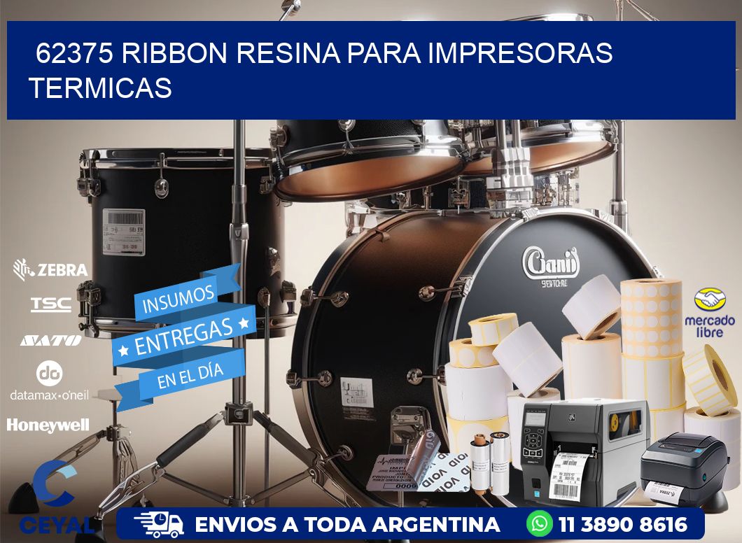 62375 ribbon resina para impresoras termicas