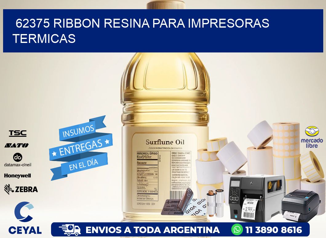 62375 ribbon resina para impresoras termicas