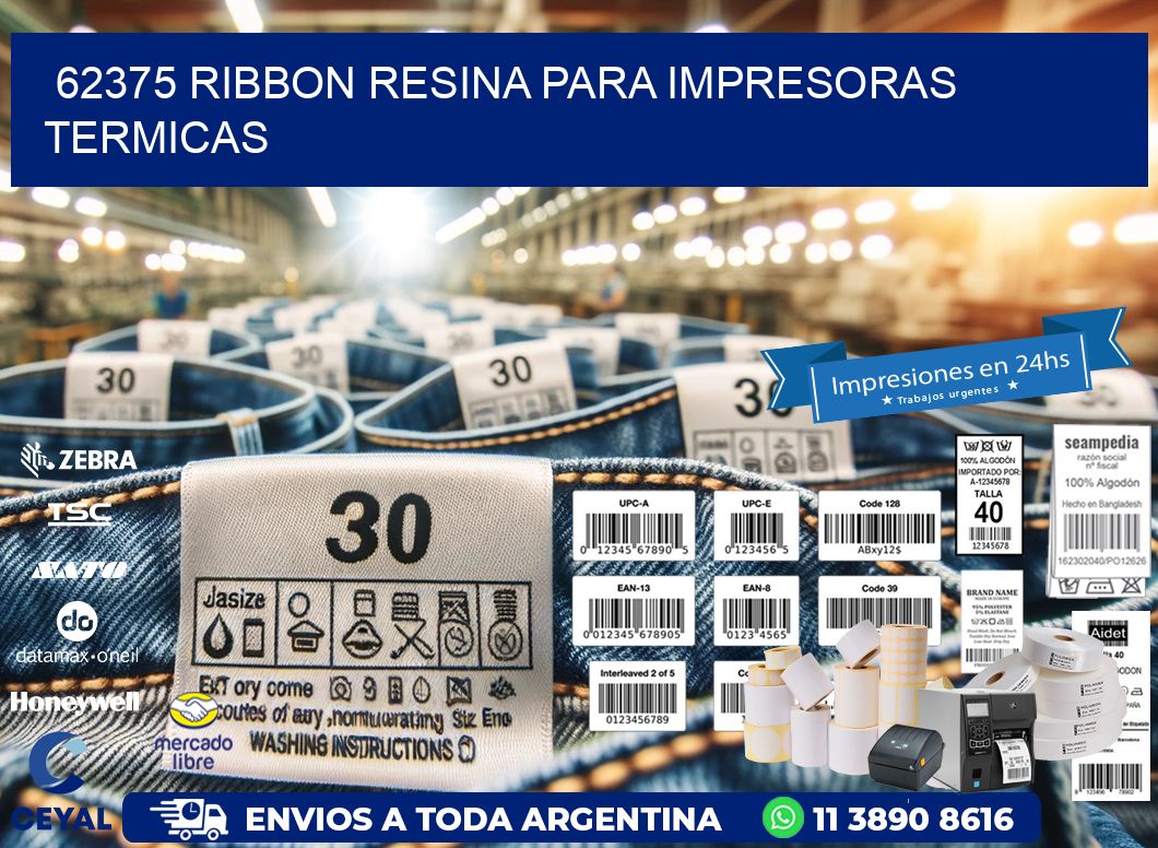 62375 ribbon resina para impresoras termicas