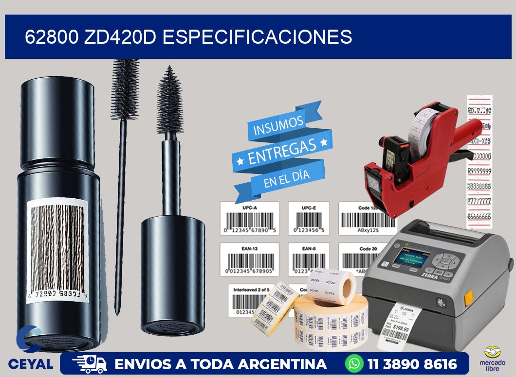 62800 ZD420d especificaciones