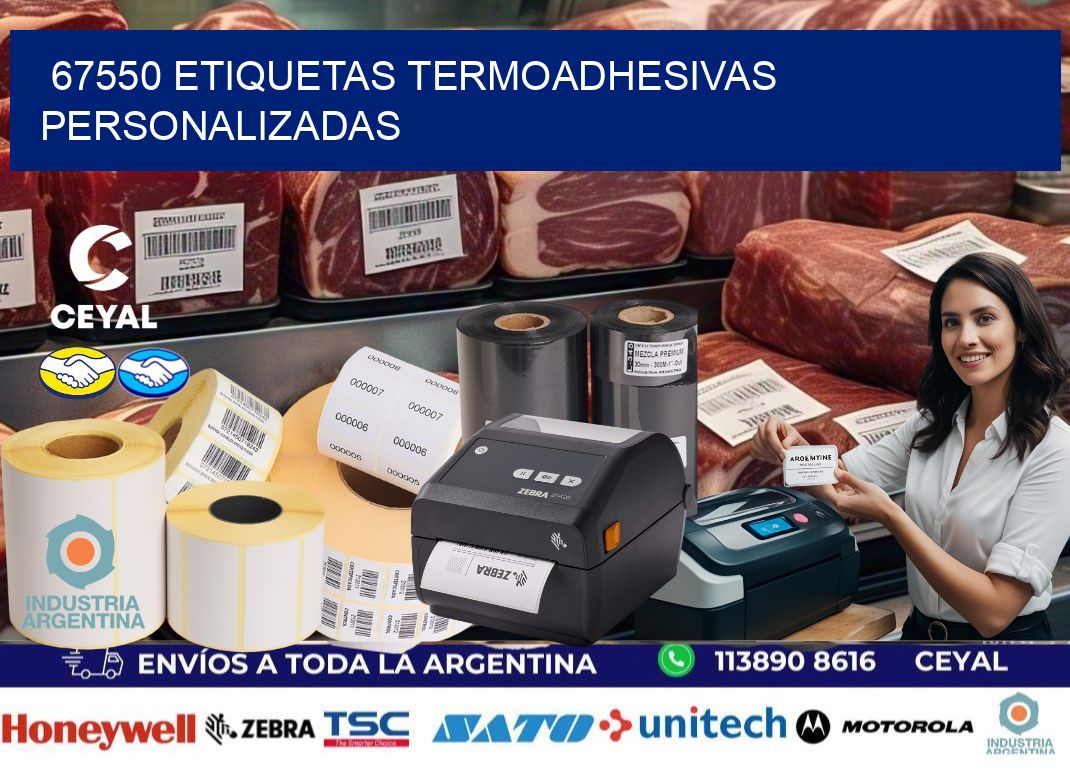 67550 Etiquetas termoadhesivas personalizadas