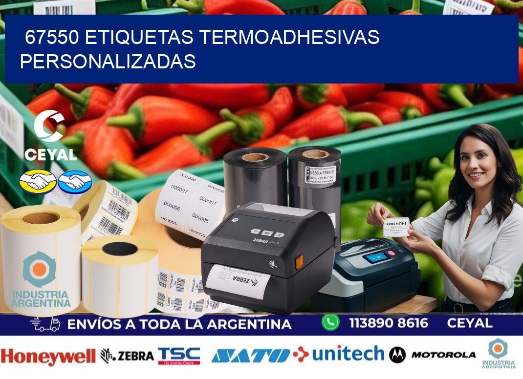 67550 Etiquetas termoadhesivas personalizadas