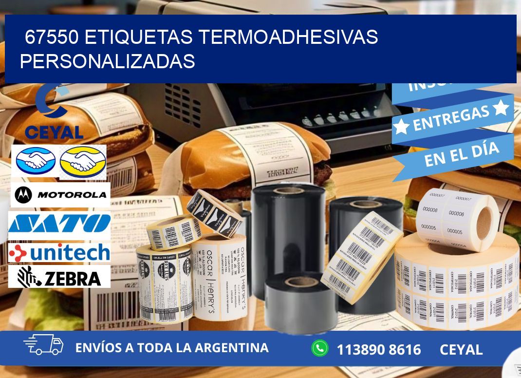 67550 Etiquetas termoadhesivas personalizadas