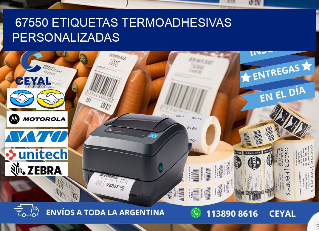 67550 Etiquetas termoadhesivas personalizadas