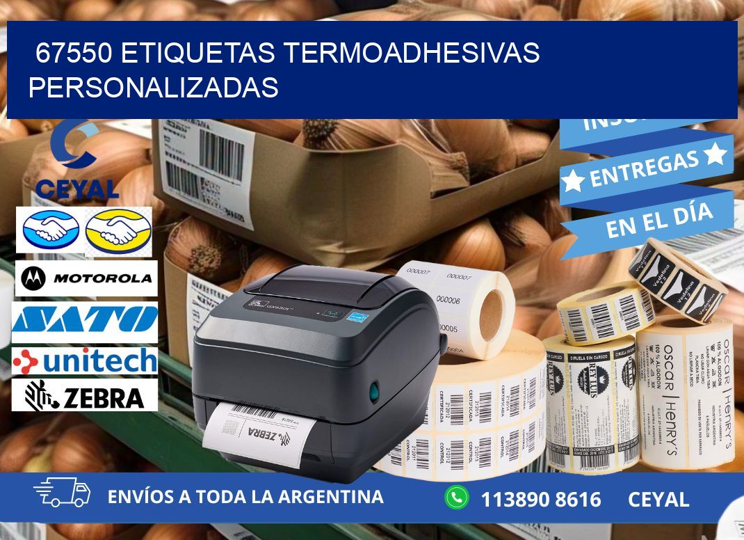 67550 Etiquetas termoadhesivas personalizadas